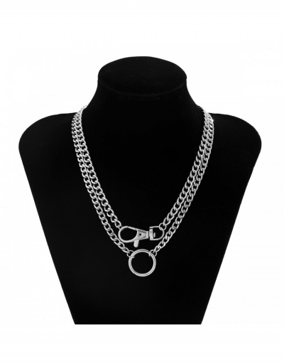 Replica   Geometric Cool Style European Style Chain Necklace #799776 $5.94 USD for Wholesale