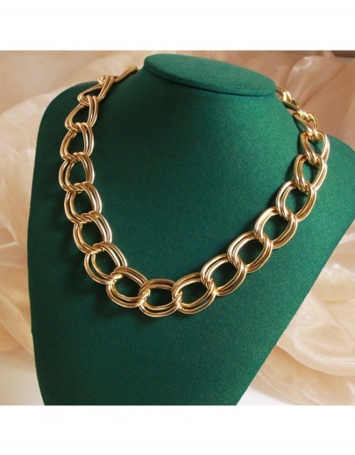 Replica  Punk Style O Chain Solid Color Hollow Out  Jewelry Necklace #799780 $7.48 USD for Wholesale