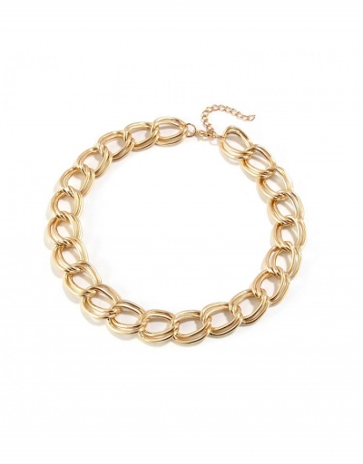 Replica  Punk Style O Chain Solid Color Hollow Out  Jewelry Necklace #799780 $7.48 USD for Wholesale