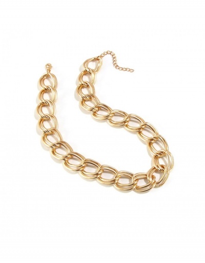 Replica  Punk Style O Chain Solid Color Hollow Out  Jewelry Necklace #799780 $7.48 USD for Wholesale