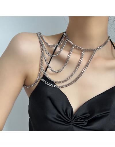 Replica Korean Fashion Solid Color Chain  Adjustable Casual  Necklace #799782 $9.00 USD for Wholesale