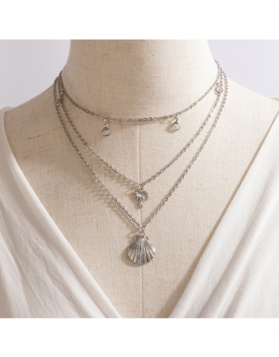 Replica  Sexy Simple Shell Three-layer Necklace For Girls #799785 $6.08 USD for Wholesale