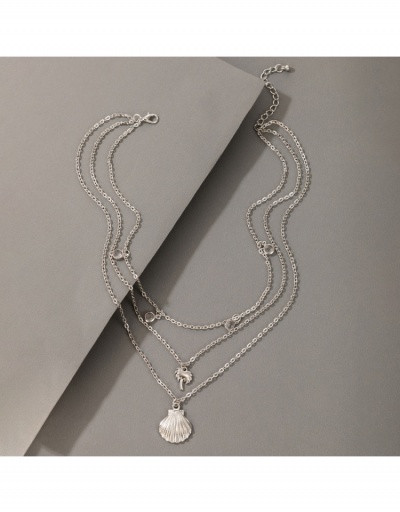 Replica  Sexy Simple Shell Three-layer Necklace For Girls #799785 $6.08 USD for Wholesale