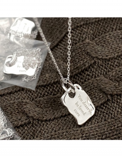 Replica  Versatile Alphabet Square Simple Necklace #799791 $5.38 USD for Wholesale