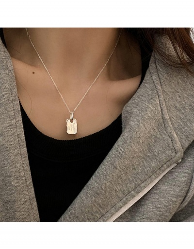 Replica  Versatile Alphabet Square Simple Necklace #799791 $5.38 USD for Wholesale