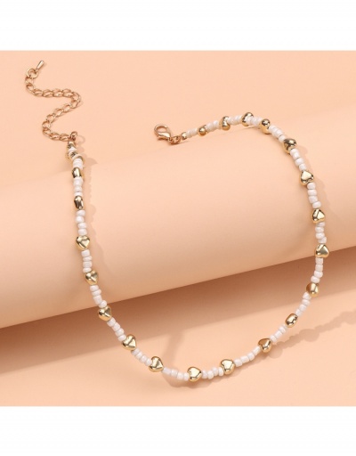 Replica Casual Bohemian Style Heart Beads Necklace For Women  #799796 $7.83 USD for Wholesale