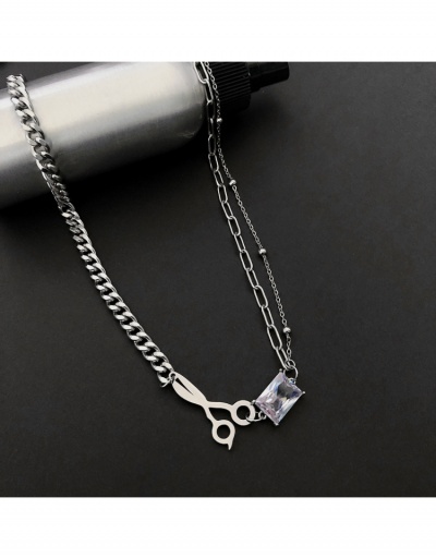 Replica  Crystal Metal Decor Hip-Hop Style Necklace #799799 $6.38 USD for Wholesale