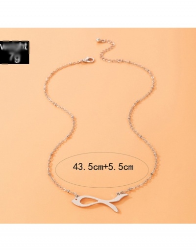 Replica  Simple Metal Decor Fish Pendant Women's Necklace #799800 $4.79 USD for Wholesale