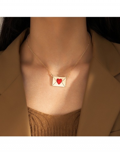  Simple Metal Decor Heart Envelope Women's Necklace #799802 $4.99 USD, Wholesale Fashion Necklaces