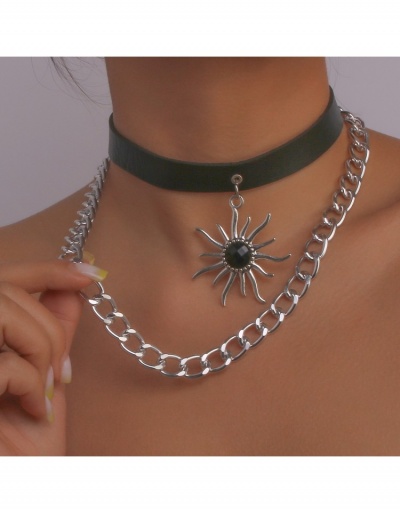 Punk Style Metal Decor PU Necklace #799804 $8.45 USD, Wholesale Fashion Necklaces