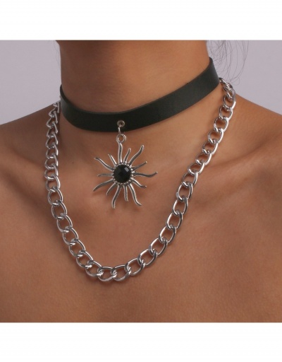 Replica Punk Style Metal Decor PU Necklace #799804 $8.45 USD for Wholesale