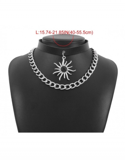 Replica Punk Style Metal Decor PU Necklace #799804 $8.45 USD for Wholesale