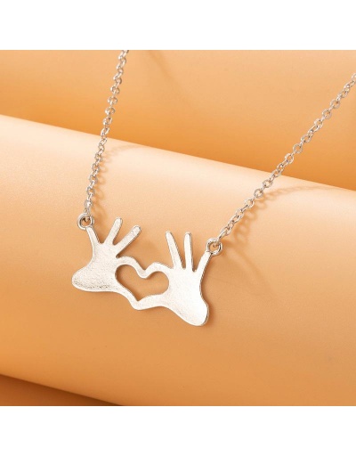 Replica Alloy Simple Design Gesture Pattern Necklace For Ladies #799805 $4.62 USD for Wholesale