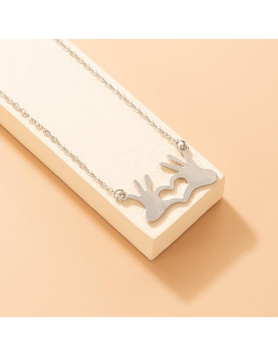 Replica Alloy Simple Design Gesture Pattern Necklace For Ladies #799805 $4.62 USD for Wholesale