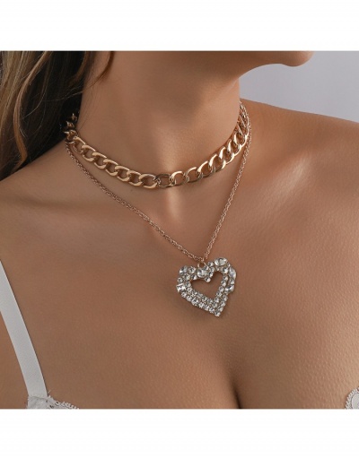 Replica  Luxury Personalized Metal Decor Rhinestone Women's Necklace #799806 $8.63 USD for Wholesale