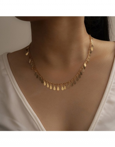  Fashion Metal Decor Drop Disc Women's Necklace #799808 $5.20 USD, Wholesale Fashion Necklaces