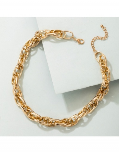 Replica  European Hip Hop Metal Decor Geometric Necklace #799810 $5.54 USD for Wholesale