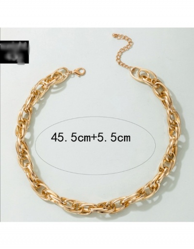 Replica  European Hip Hop Metal Decor Geometric Necklace #799810 $5.54 USD for Wholesale