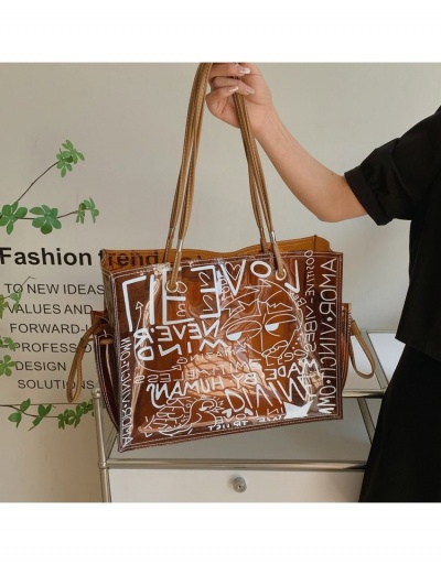 Replica  PVC Cartoon Graffiti Tote Bag #799813 $21.65 USD for Wholesale