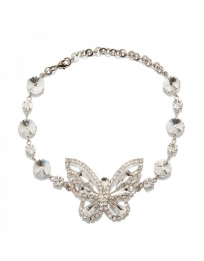 Replica  Fashion Butterfly White Cristal Women's Necklace #799820 $16.97 USD for Wholesale