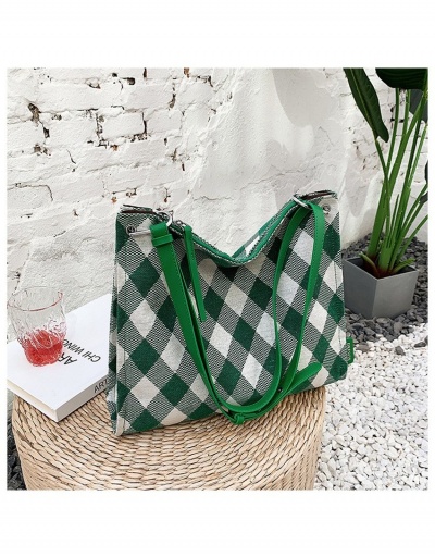 Replica  Fashion Canvas Large Capacity Plaid Tote Bags #799823 $24.25 USD for Wholesale