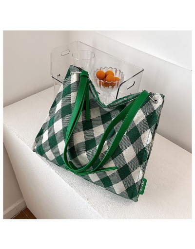 Replica  Fashion Canvas Large Capacity Plaid Tote Bags #799823 $24.25 USD for Wholesale