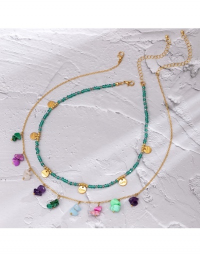 Replica Ethnic Colorful Turquoise Necklace For Women #799824 $8.10 USD for Wholesale