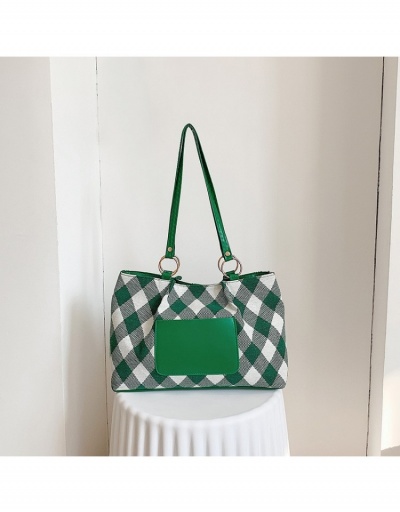 Replica  Versatile Contrast Color Plaid Shoulder Tote Bags #799825 $10.43 USD for Wholesale