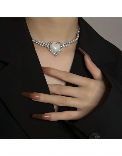  Sweety Design Rhinestone Heart Collarbone Chain #799827 $8.13 USD, Wholesale Fashion Necklaces