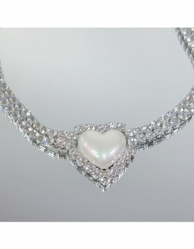 Replica  Sweety Design Rhinestone Heart Collarbone Chain #799827 $8.13 USD for Wholesale