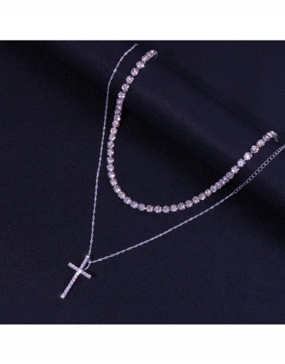 Replica Hip Hop Style Diamond Casual Women Necklace  #799833 $11.28 USD for Wholesale