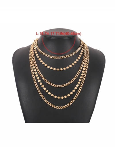 Replica  Fashion Multi-fold Metal Decor Chain Women's Necklace #799835 $11.23 USD for Wholesale