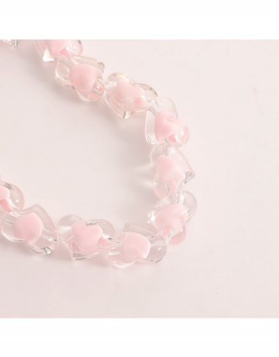 Replica  Double Pink Heart Beaded Necklace For Women #799844 $6.16 USD for Wholesale