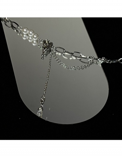 Replica Fashion Romantic Faux Pearl Crystal Patch Pendant Necklace #799853 $8.46 USD for Wholesale