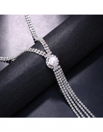 Replica Faux Pearl Rhinestone Tassel Ladies Necklace #799856 $12.85 USD for Wholesale