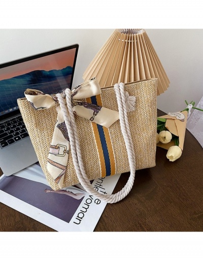 Replica  Casual Simple Beach Woven Travel Scarf Bag For Women #799858 $9.34 USD for Wholesale