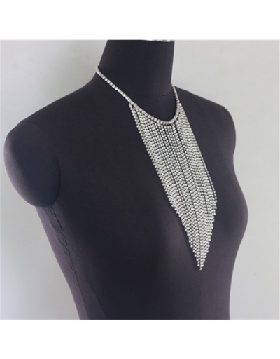 Replica Fashion Rhinestone Tassel Chain Necklace #799859 $15.80 USD for Wholesale