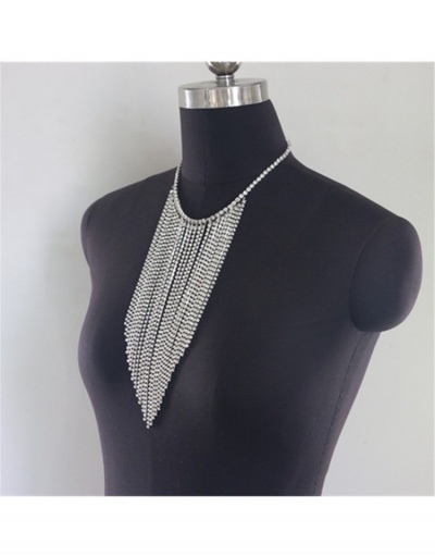 Replica Fashion Rhinestone Tassel Chain Necklace #799859 $15.80 USD for Wholesale