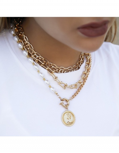  Retro Hip-hop Style Pearl Necklace #799861 $10.28 USD, Wholesale Fashion Necklaces