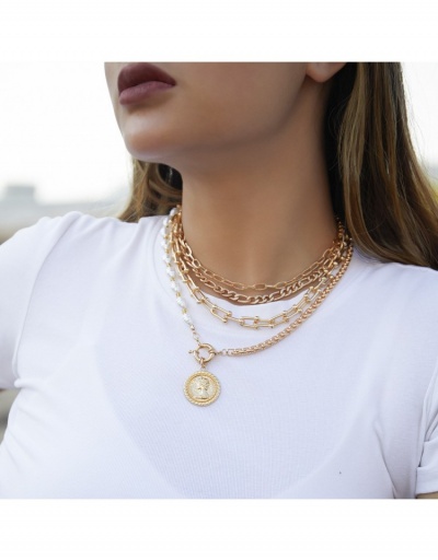 Replica  Retro Hip-hop Style Pearl Necklace #799861 $10.28 USD for Wholesale