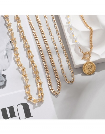 Replica  Retro Hip-hop Style Pearl Necklace #799861 $10.28 USD for Wholesale