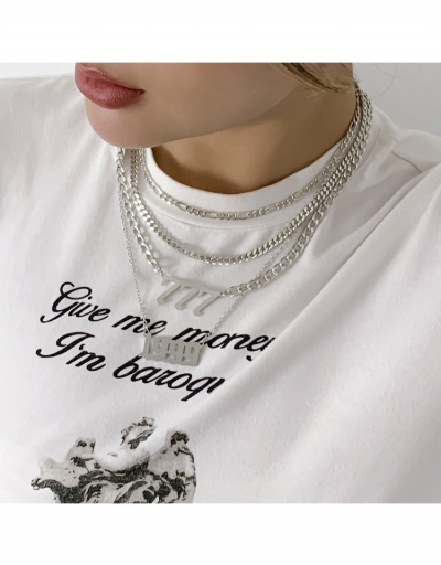  Metal Letter Chain Simple Cool Necklace #799863 $7.18 USD, Wholesale Fashion Necklaces