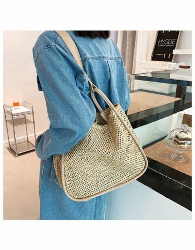 Replica  Straw Weave Patchwork Simple Shoulder Tote Bag #799864 $21.13 USD for Wholesale