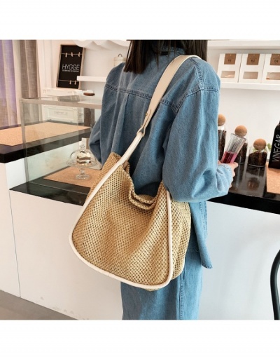 Replica  Straw Weave Patchwork Simple Shoulder Tote Bag #799864 $21.13 USD for Wholesale