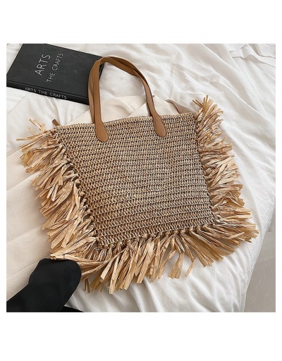 Replica Summer Travel Straw Tassel Tote Bags #799874 $22.23 USD for Wholesale