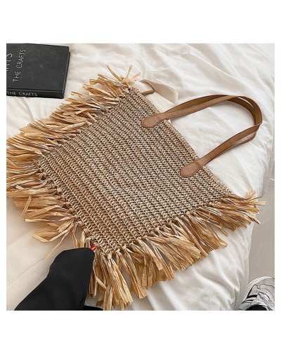 Replica Summer Travel Straw Tassel Tote Bags #799874 $22.23 USD for Wholesale