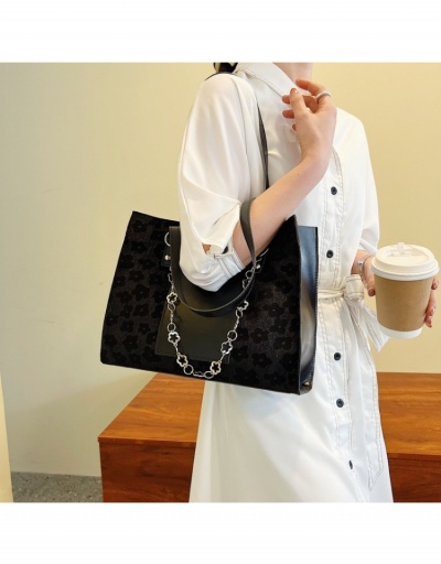 Replica  New PU Printed Chain Shoulder Tote Bag #799876 $13.52 USD for Wholesale