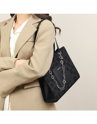 Replica  New PU Printed Chain Shoulder Tote Bag #799876 $13.52 USD for Wholesale