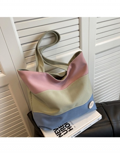 Replica  Canvas Fashion Contrast Color Tote Bag For Women #799881 $15.15 USD for Wholesale