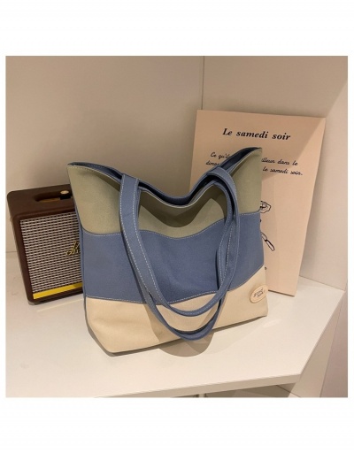 Replica  Canvas Fashion Contrast Color Tote Bag For Women #799881 $15.15 USD for Wholesale